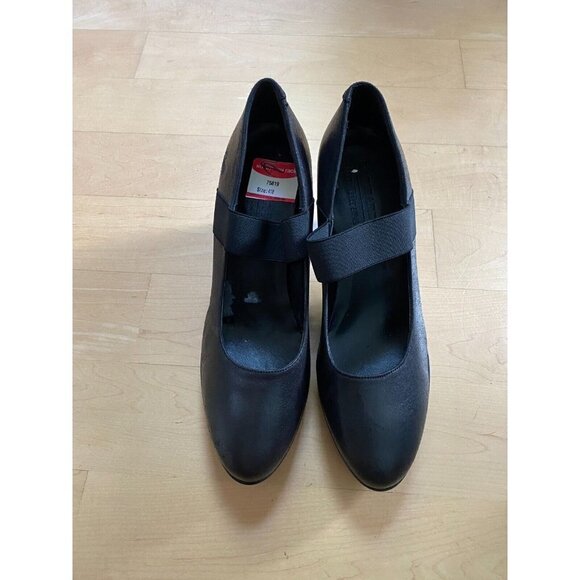 RON White black heels mary jane style sz 41 Italy round toe - Picture 2 of 9